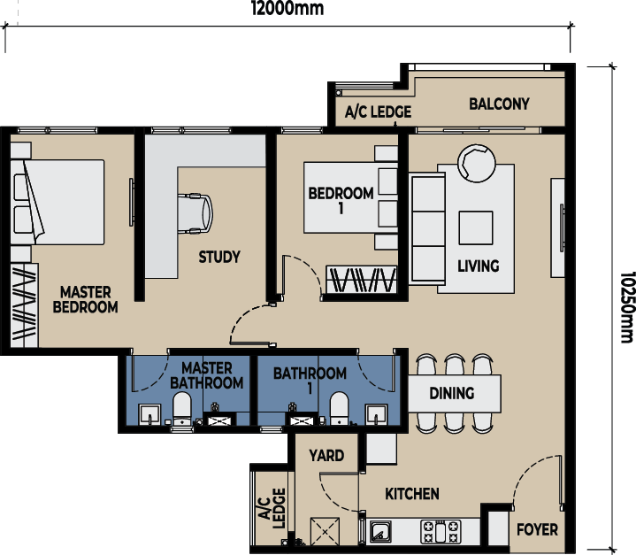 Type C1 Layout